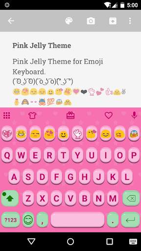 Pink Jelly Emoji Keyboard Skin screenshot 1