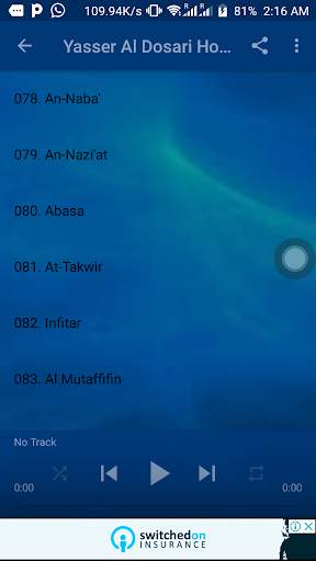 Yasser Al Dosari Holy Quran screenshot 2