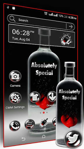 Black Bottle Launcher Theme screenshot 1