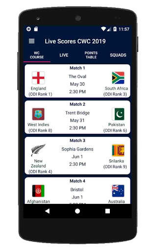 Live Scores CWC 2019 screenshot 2