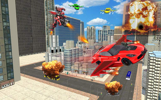 Flying Power Car vs Robot ranger Transform game 21 screenshot 3