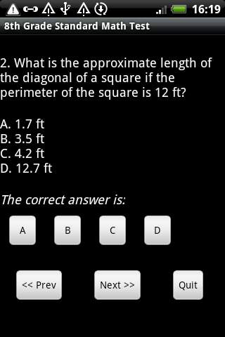 5~8th Grade Math Test Free screenshot 3