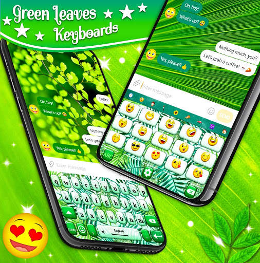 Leaves Keyboard 🍃 Green Leaf Keyboard Theme स्क्रीनशॉट 1