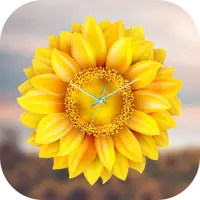 Sunflower Clock Live Wallpaper