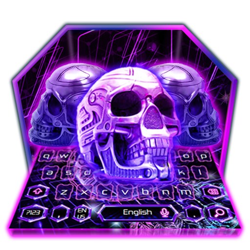 Technology Laser Skull Keyboard icon