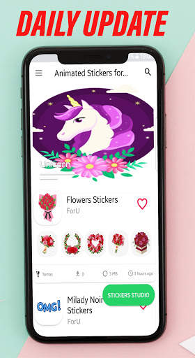 Animated Stickers For WhatsApp 💐Moving stickers🤩 screenshot 4