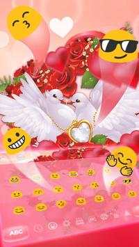 Gorgeous Rose Pigeon Keyboard Theme screenshot 3