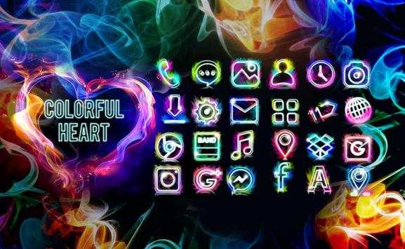 Colorful Heart Launcher theme screenshot 1