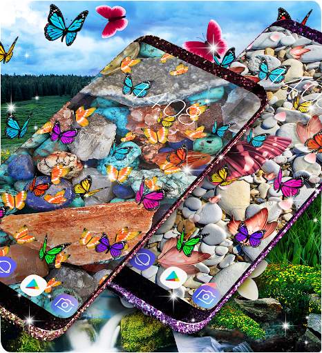 Butterfly stones hd live wallpaper screenshot 4