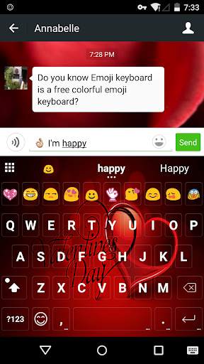 Valentines Day Emoji Keyboard screenshot 3