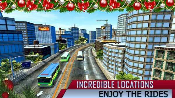 Amazing Christmas Tourist Bus Driving Simulator screenshot 1