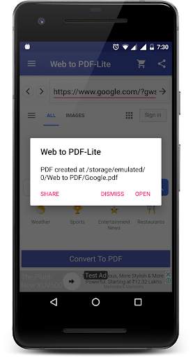 Web to PDF Converter - Lite screenshot 3