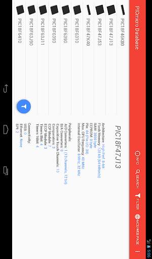 PICmicro Database screenshot 7