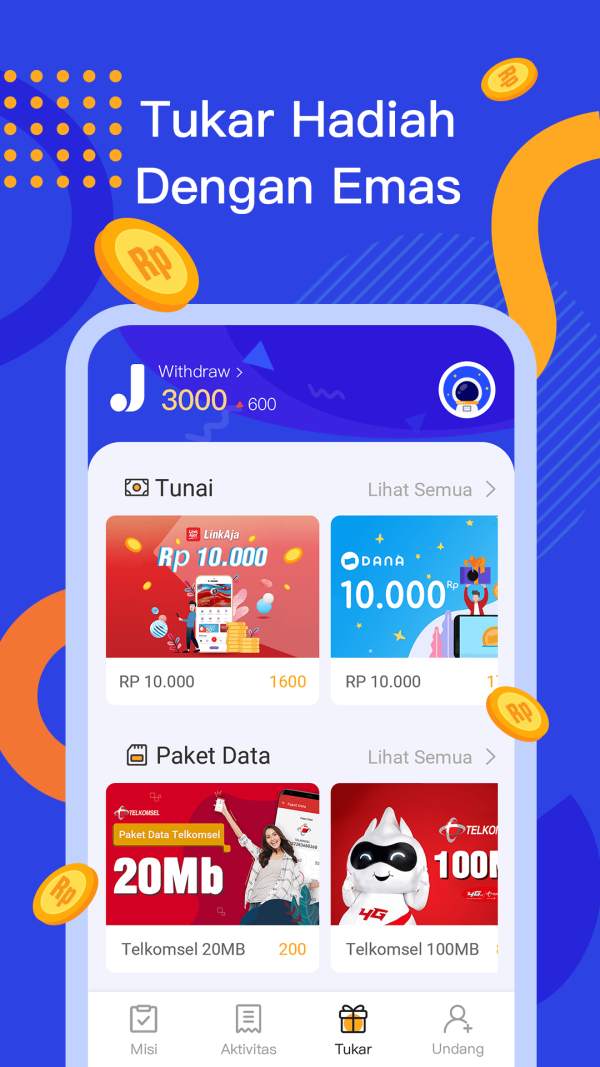 JadiDuit - Free dapat uang, data dan gift screenshot 5