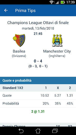 Pronostici calcio Prima Tips screenshot 7