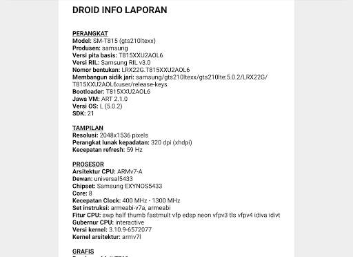 Droid Hardware Info screenshot 14