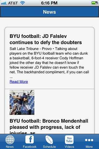 Football News - BYU Edition screenshot 2