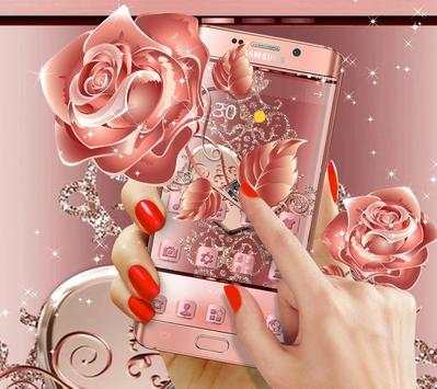 Rose Gold Love Hearts Butterfly Theme screenshot 3
