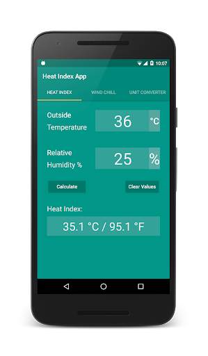 Heat Index App screenshot 5