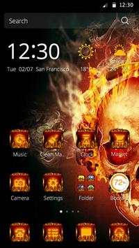 Fire Skull Theme for CM Launch screenshot 2