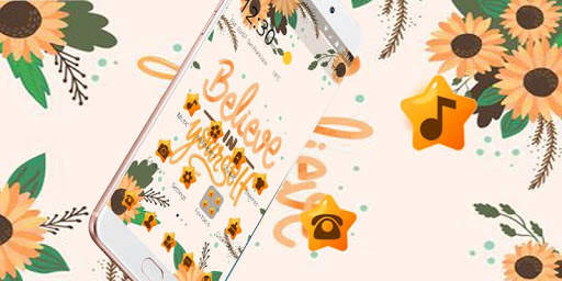 Yellow Daisy Believe Yourself Theme screenshot 4