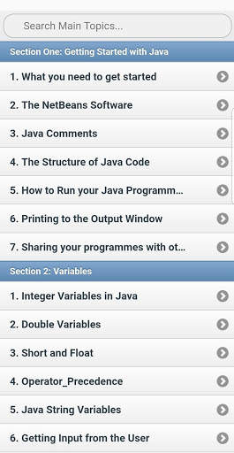 Java Tutorials Offline screenshot 3