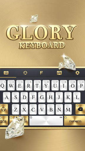 Luxury Gold Diamond Keyboard Theme screenshot 1