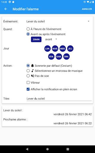 Alarme du soleil screenshot 6