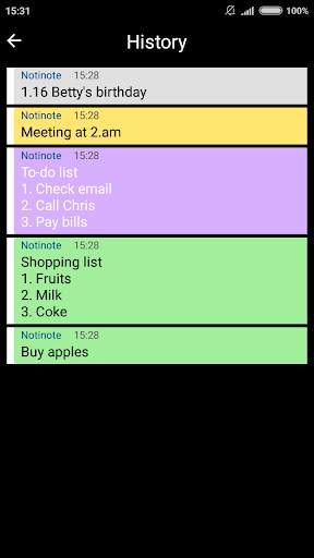 Notinote - Sticky note in notification скриншот 4