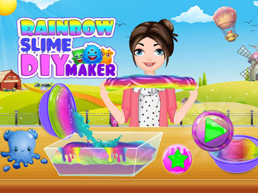 Rainbow DIY Slime Maker: Squishy Fluffy Jelly Game screenshot 6