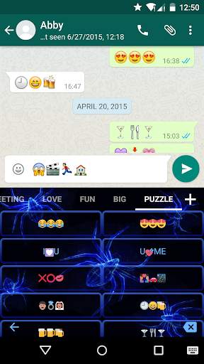 Neon Spider Emoji Keyboard screenshot 4
