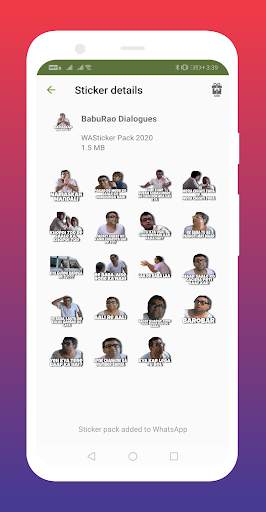 BabuRao Stickers for WhatsApp - WA Stickers Pack screenshot 1