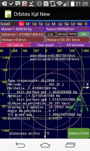 Orbites lois Kepler et Newton 2 تصوير الشاشة