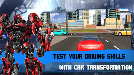 Flying Robot Car Simulator: Real Rope hero game screenshot 5