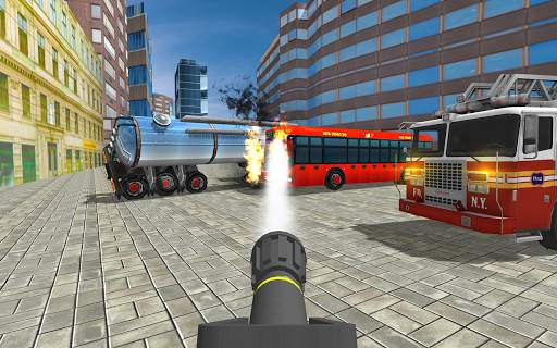 Fire City Truck Rescue Driving Simulator screenshot 5