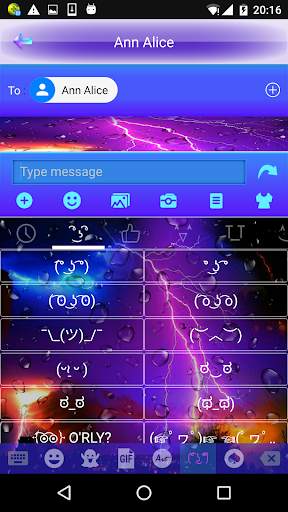Lighting Storm Theme – Emoji Keyboard ⚡ screenshot 4