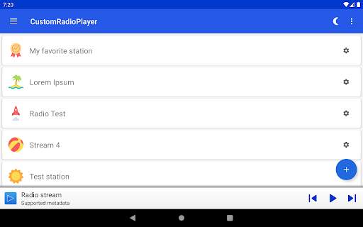 CustomRadioPlayer - Basic URL-RadioStream App screenshot 6