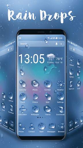 2019 Raindrops Launcher Theme screenshot 1