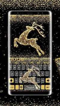 Shiny Star Gold Reindeer Keyboard screenshot 1