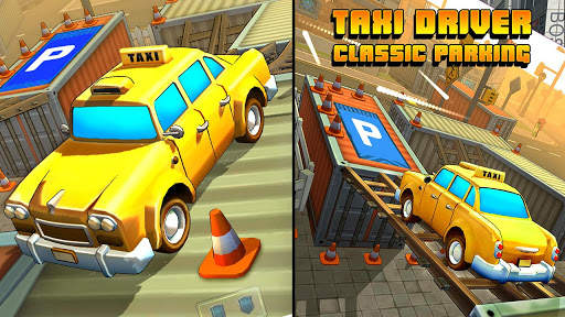 Real taxi driving game : Classic car parking arena screenshot 1