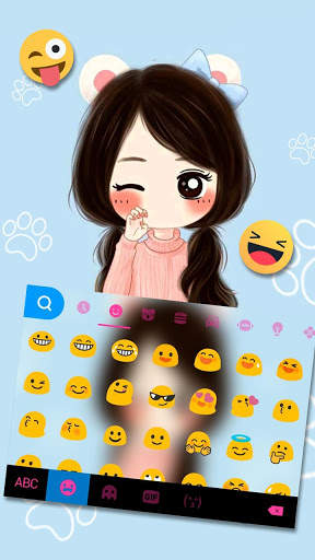Kitty Girl Keyboard Theme screenshot 3
