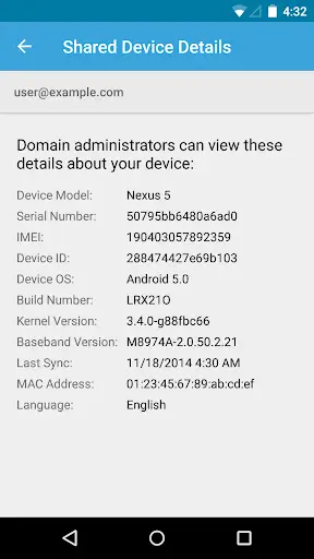 Google Apps Device Policy screenshot 1