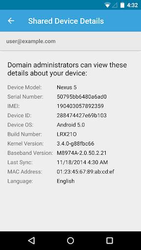 Google Apps Device Policy screenshot 1