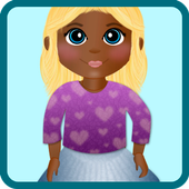 doll dress up game icon