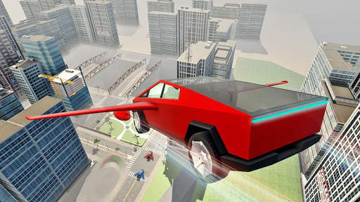 Real Flying Cyber Truck Electric Car 3D Simulator स्क्रीनशॉट 1