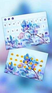 Orchid Floral Keyboard Theme screenshot 1