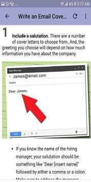 Cover letter screenshot 2