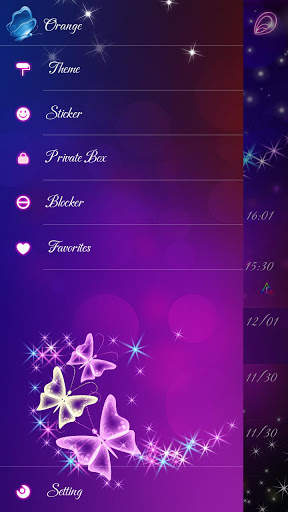GO SMS BUTTERFLY DANCE THEME screenshot 5