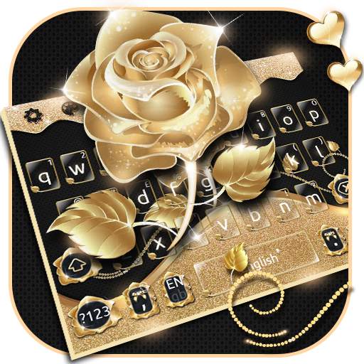 Luxurious Gold Rose keyboard 10001002