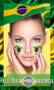 Brazil Independence Day Photo Frame: Face Flag screenshot 2